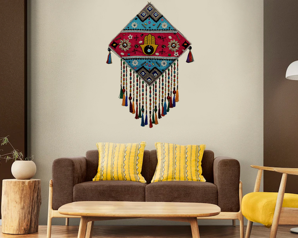 Nazarlik wall hangings are a type of Turkish wall hanging that is often used for home decoration.