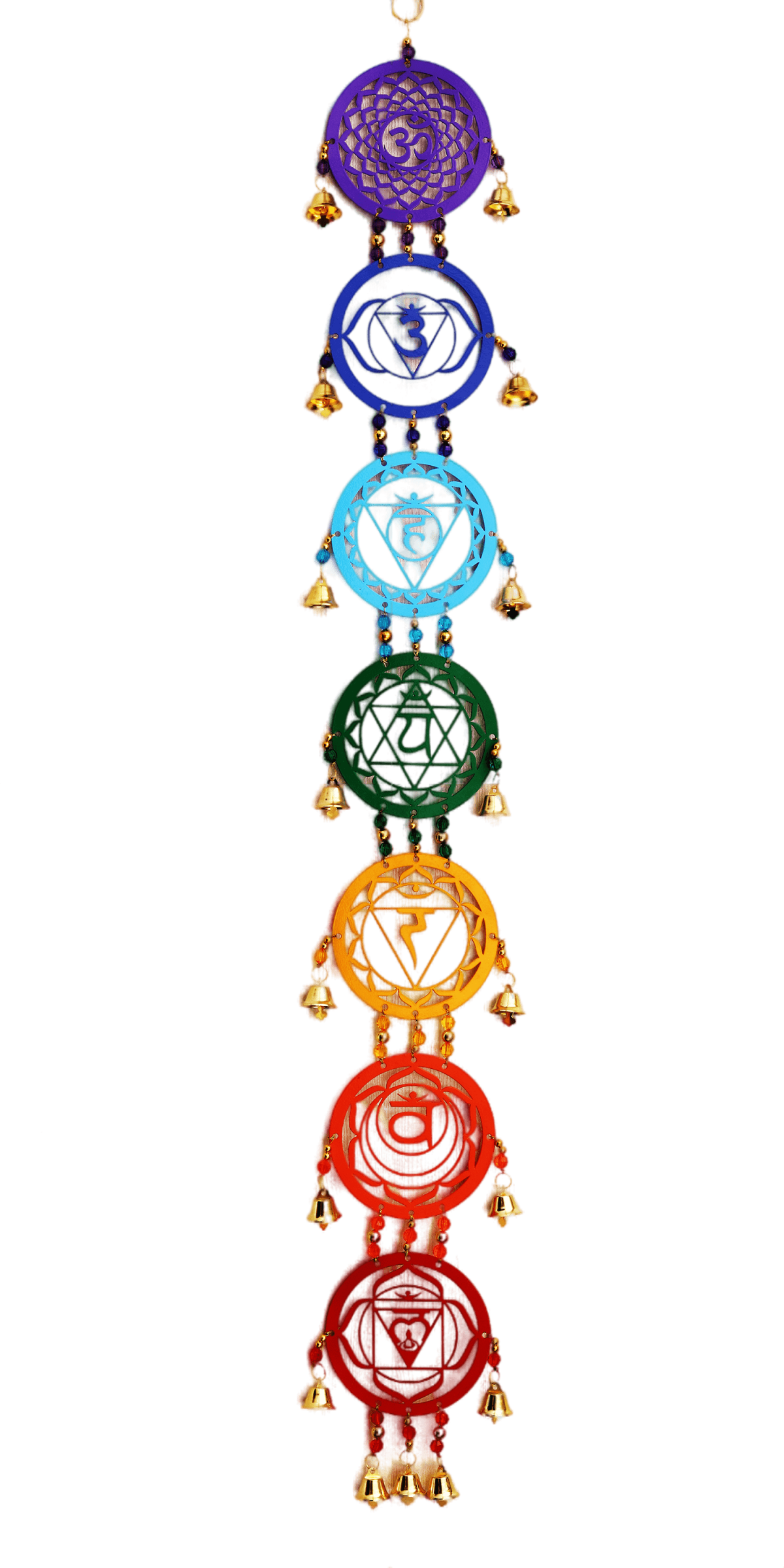 A vibrant seven chakra hanging representing energy balance and spiritual growth.